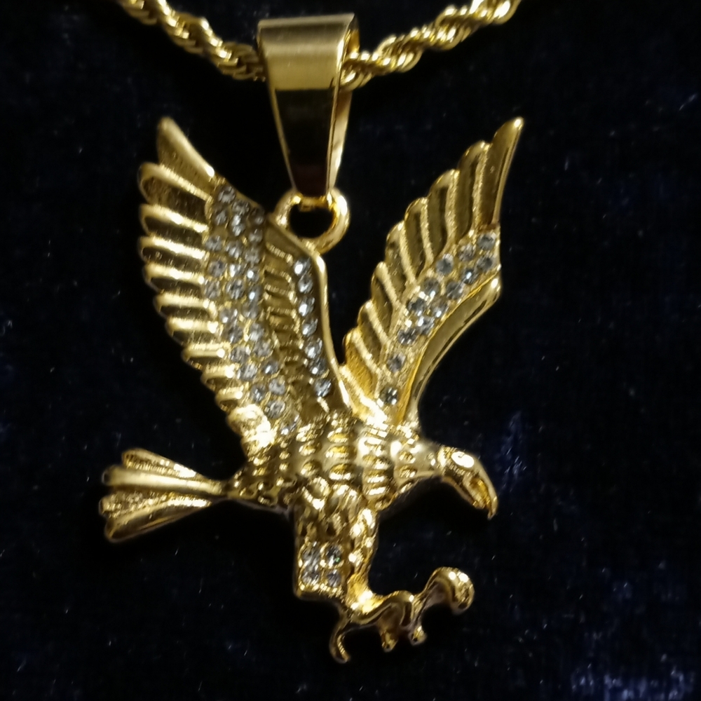 Stainless Steel Eagle Pendant Necklace !!